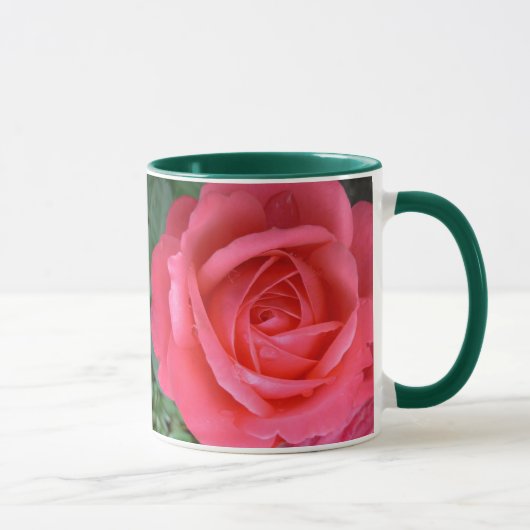 Pink Roses Tasse Kaffee Cup Schöne Rose Dekoration (Rechts)