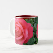 Pink Roses Tasse Kaffee Cup Schöne Rose Dekoration (Vorderseite Links)