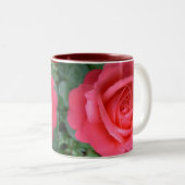 Pink Roses Tasse Kaffee Cup Schöne Rose Dekoration (VorderseiteRechts)