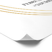 Pink Roses Tee Brautparty Begrüßungszeichen Poster (Ecke)