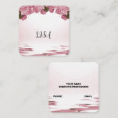 PINK ROSES TELEFONNUMMERKARTE (Vorne/Hinten)