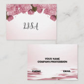 PINK ROSES TELEFONNUMMERKARTE (Vorne/Hinten)