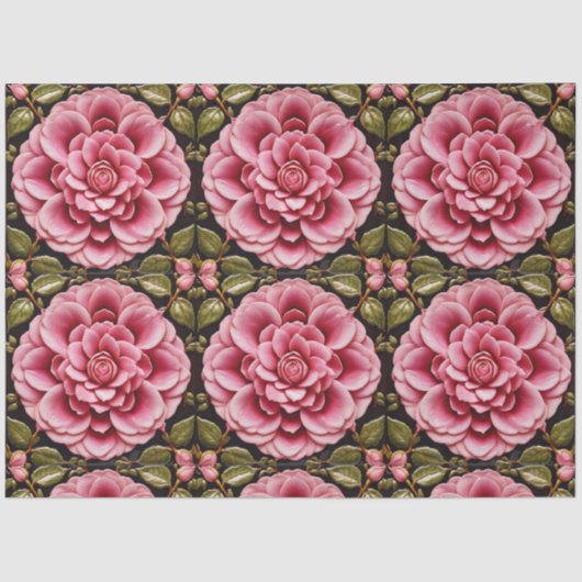 Pink Roses Trendy Beautiful Collection Seidenpapier (Vorderseite)