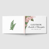 Pink Roses und Ferns Wedding Gästebuch (Voll)