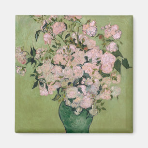 Pink Roses Van Gogh Fine Art Magnet