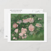 Pink Roses Van Gogh Fine Art Postkarte (Vorne/Hinten)