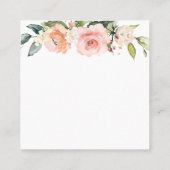 Pink Roses Vielen Dank Square Business Card Quadratische Visitenkarte (Rückseite)