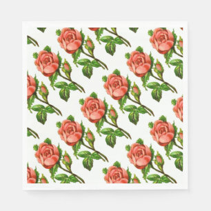 Pink Roses Viktorianisches Thema Tee Party Papa Na Serviette