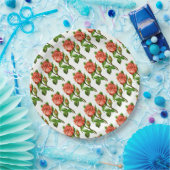 Pink Roses Viktorianisches Thema Tee Party Papier  Pappteller (Party)