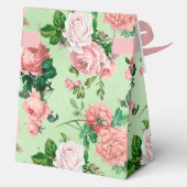 Pink Roses Vintag Style Favor Box Geschenkschachtel (Rückseite)