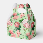 Pink Roses Vintag Style Favor Box Geschenkschachtel (Rückseite)