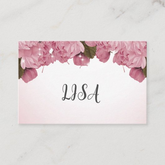 PINK ROSES Visitenkarte (Vorderseite)