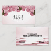 PINK ROSES VISITENKARTE (Vorne/Hinten)