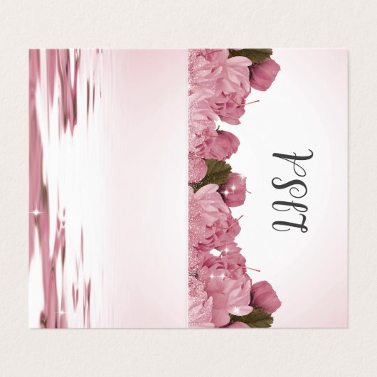 PINK ROSES VISITENKARTEN (Außenseite Aufgefaltet)