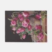 Pink Roses (von Ferdinand Georg Waldmüller) Fußmatte (Vorderseite)