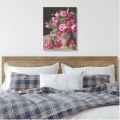 Pink Roses (von Ferdinand Georg Waldmüller) Leinwanddruck (Insitu (Schlafzimmer))