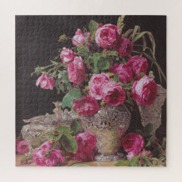 Pink Roses (von Ferdinand Georg Waldmüller) Puzzle