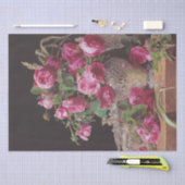 Pink Roses (von Ferdinand Georg Waldmüller) Seidenpapier (Handwerk)