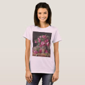 Pink Roses (von Ferdinand Georg Waldmüller) T-Shirt (Vorne ganz)