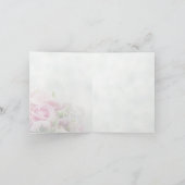 Pink Roses Wedding Dankeschön Karte mit Foto (Innenseite)