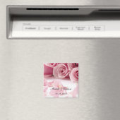 Pink Roses Wedding Souvenir Magnet (In Situ (Geschirrspüler))