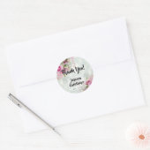 Pink Roses Wedding Vielen Dank Sticker (Umschlag)
