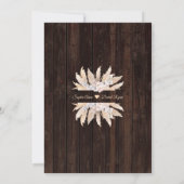 Pink Roses White Orchid Pampas After Wedding BBQ Einladung (Rückseite)