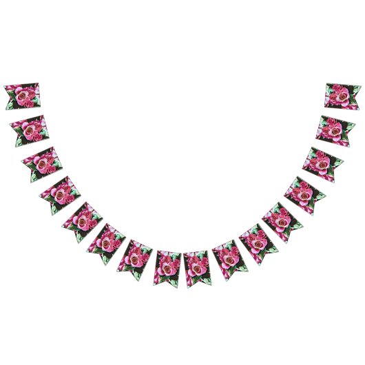 PINK ROSES WIMPELKETTE (Alle)