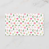 Pink Roses with Foliage Birthday A Note On Gifts Begleitkarte (Rückseite)