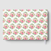 Pink Roses with Foliage Birthday Gästebuch (Rückseite)