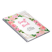 Pink Roses with Foliage Birthday Guest Book Notizblock (Rechte Seite)