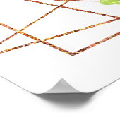 Pink Roses with Foliage Birthday Welcome Poster (Ecke)