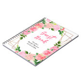 Pink Roses with Foliage Bridal Shower Guest Book Notizblock (Linke Seite)