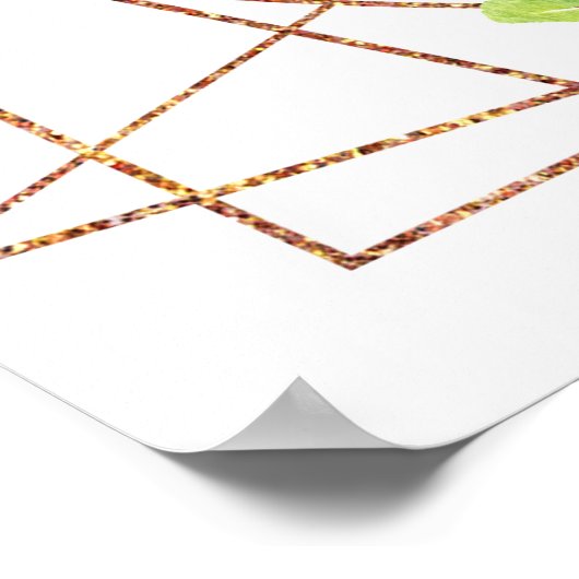 Pink Roses with Foliage Bridal Shower Welcome Poster (Ecke)