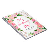Pink Roses with Foliage Wedding Planner Notizblock (Rechte Seite)