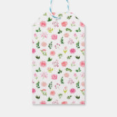 Pink Roses with Foliage Wedding Thank You Geschenkanhänger (Rückseite)