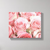 Pink Roses Wrapped Canvas Leinwanddruck (Vorderseite)