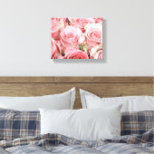 Pink Roses Wrapped Canvas Leinwanddruck (Insitu (Schlafzimmer))