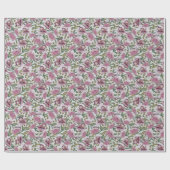 Pink Roses Wrapping Paper Geschenkpapier (Flach)