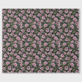 Pink Roses Wrapping Paper Geschenkpapier (Flach)