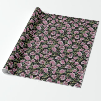 Pink Roses Wrapping Paper Geschenkpapier