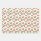 Pink Roses Wrapping Paper Geschenkpapier Set (Vorderseite)