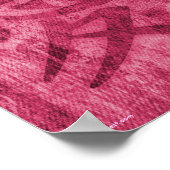 Pink-rote Liebe-Portrait-Poster-Druck Poster (Ecke)