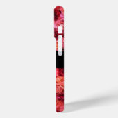 PINK ROTE ROSE FELD ,RED RUBY GEMSTONE MONOGRAMM Case-Mate iPhone HÜLLE (Rückseite / Links)