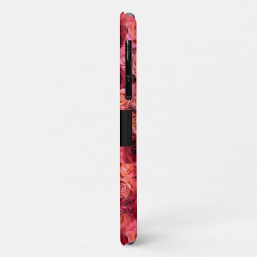 PINK ROTE ROSE FELD ,RED RUBY GEMSTONE MONOGRAMM Case-Mate iPhone HÜLLE (Hinten/Links)