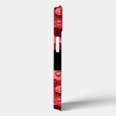 PINK ROTE ROSE FELD ,RED RUBY GEMSTONE MONOGRAMM Case-Mate iPhone HÜLLE (Rückseite / Rechts)