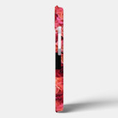 PINK ROTE ROSE FELD ,RED RUBY GEMSTONE MONOGRAMM Case-Mate iPhone HÜLLE (Rückseite / Links)