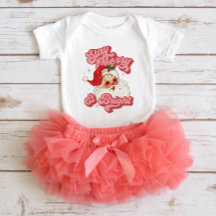 Pink Rotes Retro-Groovy Santa Bleib Froh und Hell