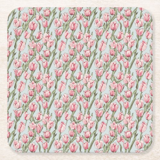 Pink Row Serenity Rechteckiger Pappuntersetzer (Vorderseite)