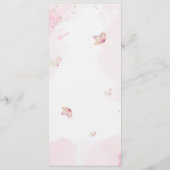 Pink Royal Princess Castle Unicorn 4th Birthday  Menükarte (Rückseite)